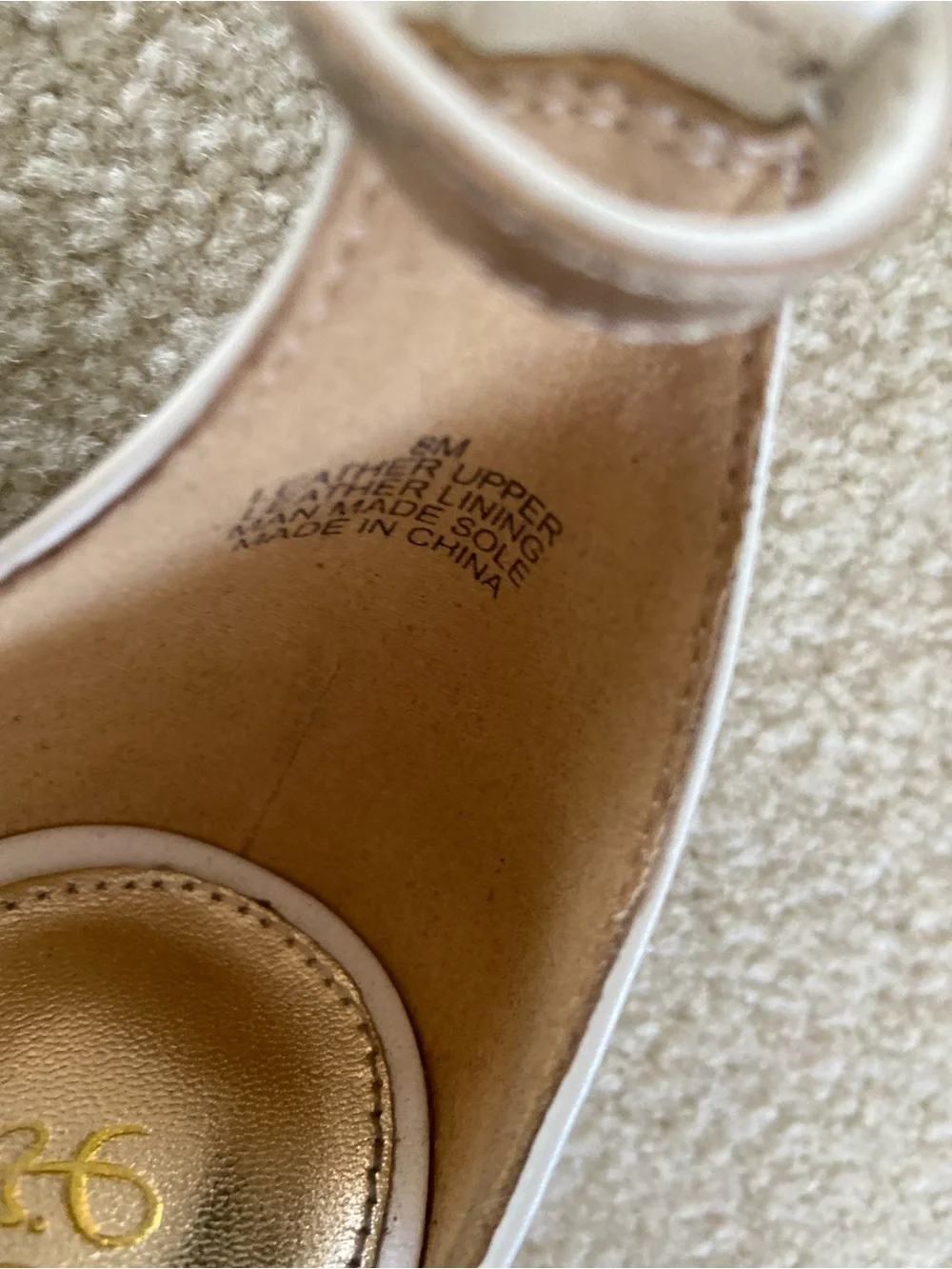 Lilly Pulitzer Jenna White Ankle-Strap Cork Wedge Sandals - Women size 8,